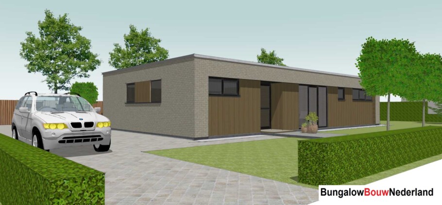 Bungalow Bouw Nederland ontwerp L 198 3 slaapkamers 2 badkamers