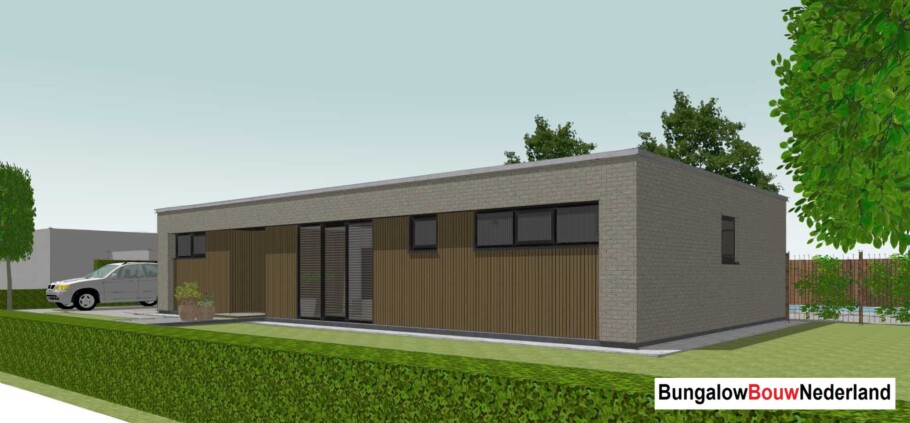 Bungalow Bouw Nederland ontwerp L 198 3 slaapkamers 2 badkamers
