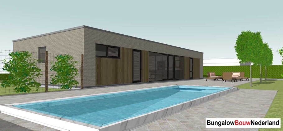 Bungalow Bouw Nederland ontwerp L 198 3 slaapkamers 2 badkamers
