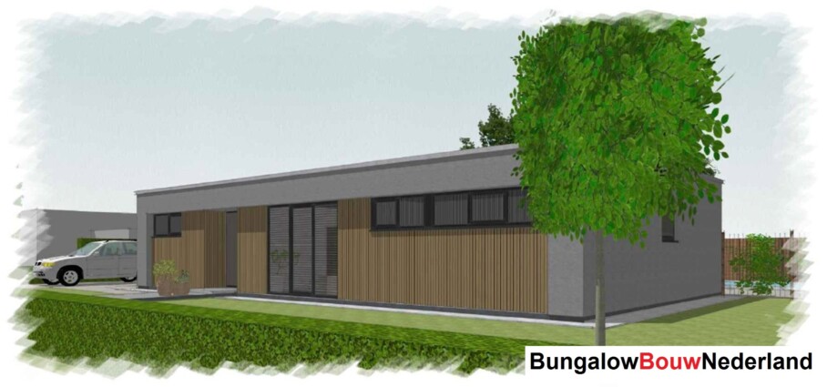 Bungalow Bouw Nederland ontwerp L 198 3 slaapkamers 2 badkamers