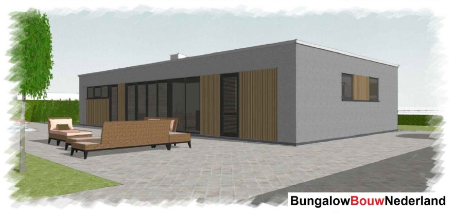 Bungalow Bouw Nederland ontwerp L 198 3 slaapkamers 2 badkamers