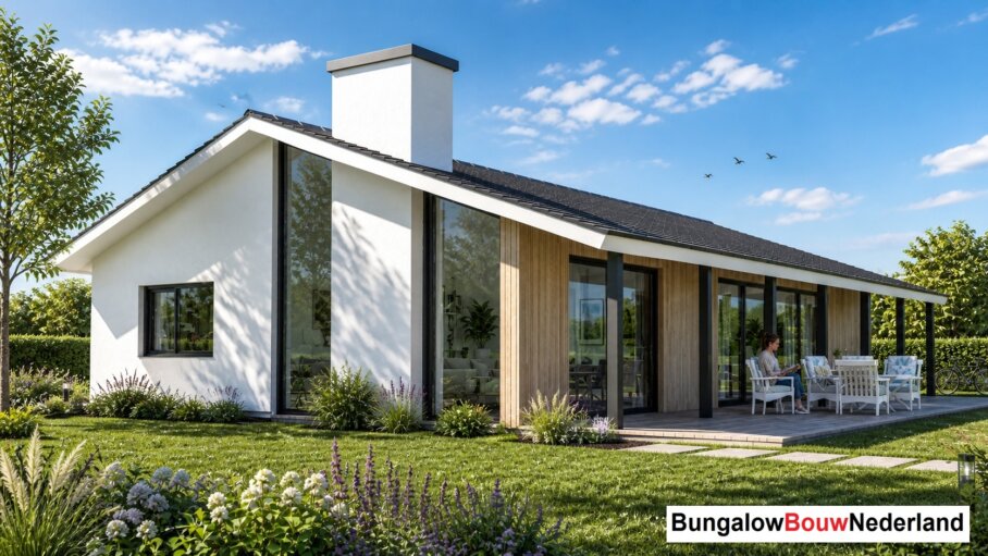 Bungalow-Bouw-Nederland.nl TYPE 136 bungalow alle ruimtes op de begane grond foto's en indelingen
