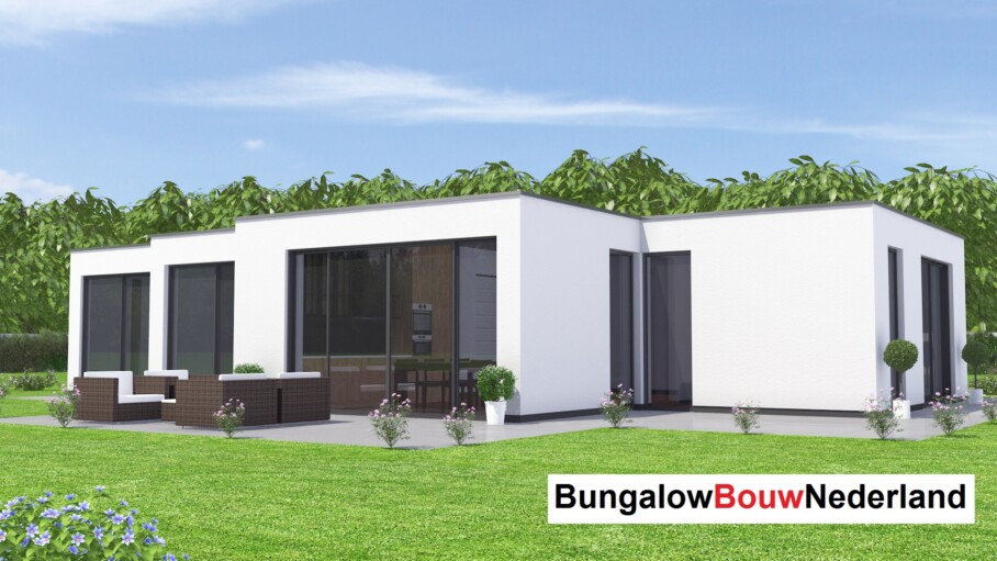 Bungalow bouwen nederland 147v2 betaalbaar en sleutelklaar in PREFAB bouw  staalframebouw
