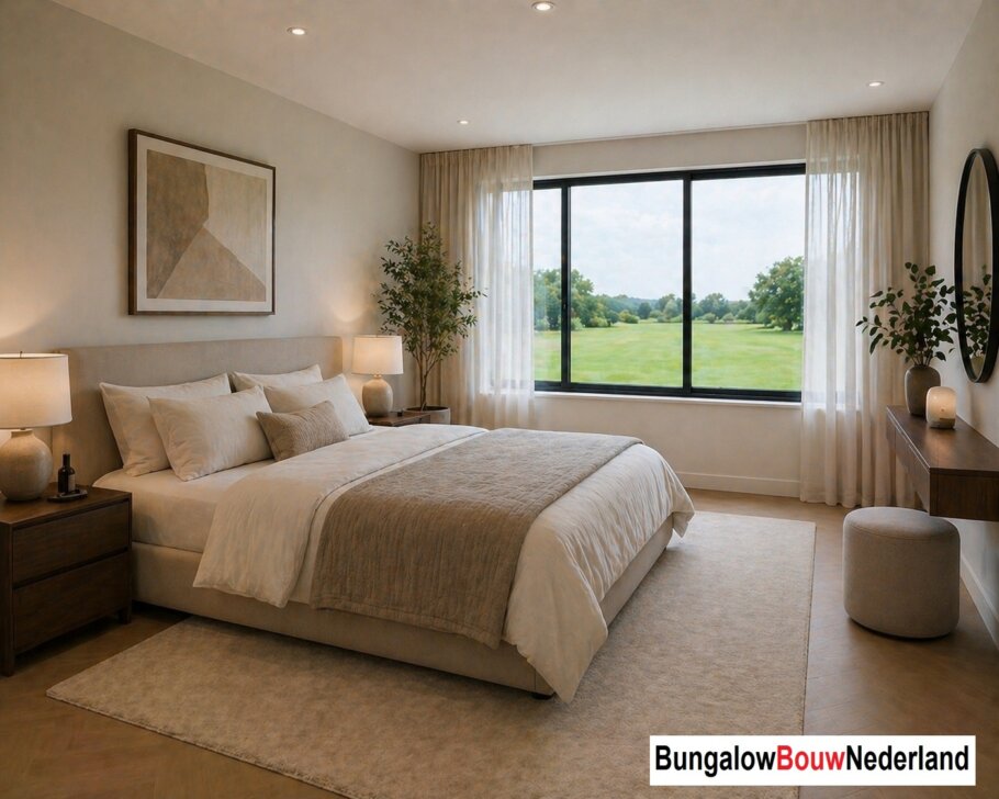 BungalowBouwNederland  H301 interieur inspiratie foto plaatje woninginrichting woonkamer hoog plafond 