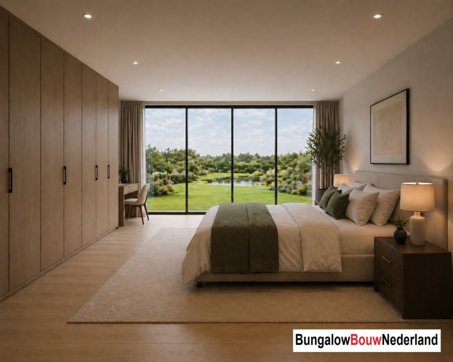 BungalowBouwNederland  H301 interieur inspiratie foto plaatje woninginrichting woonkamer hoog plafond 