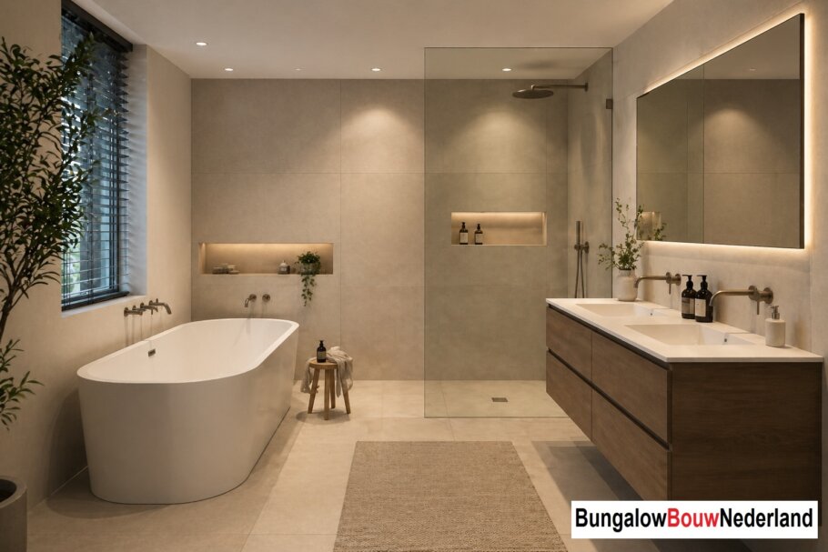BungalowBouwNederland  H301 interieur inspiratie foto plaatje woninginrichting woonkamer hoog plafond 