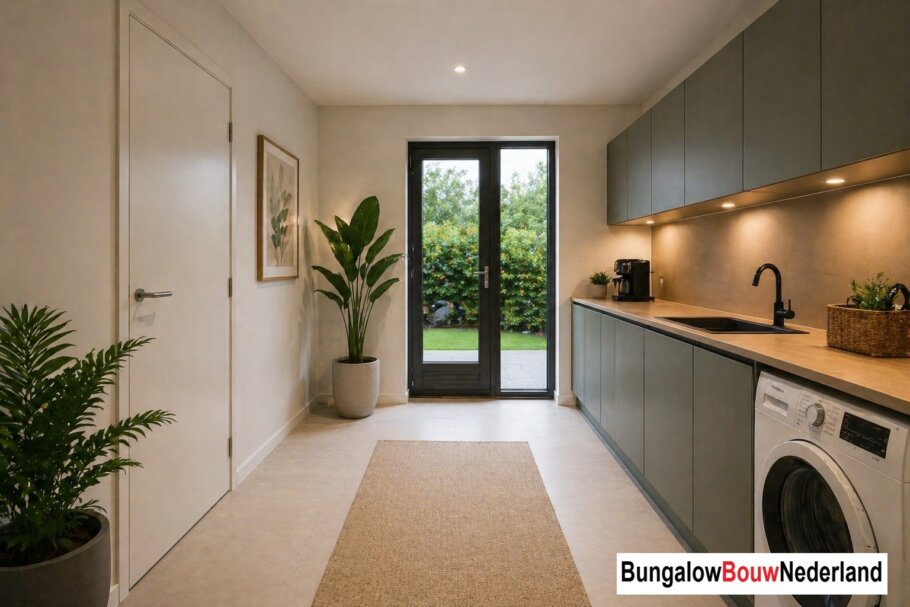 BungalowBouwNederland  H301 interieur inspiratie foto plaatje woninginrichting woonkamer hoog plafond 
