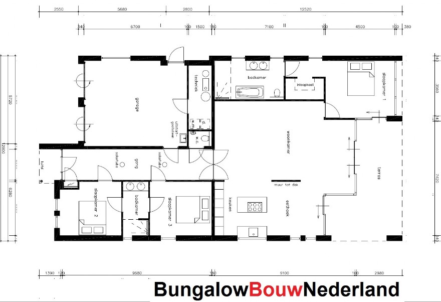 BungalowBouwNederland type 144 modern levensloopbestendig veel glas Staalframebouw 