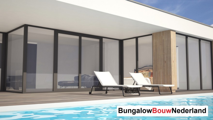 BungalowBouwNederland type 144 modern levensloopbestendig veel glas Staalframebouw 