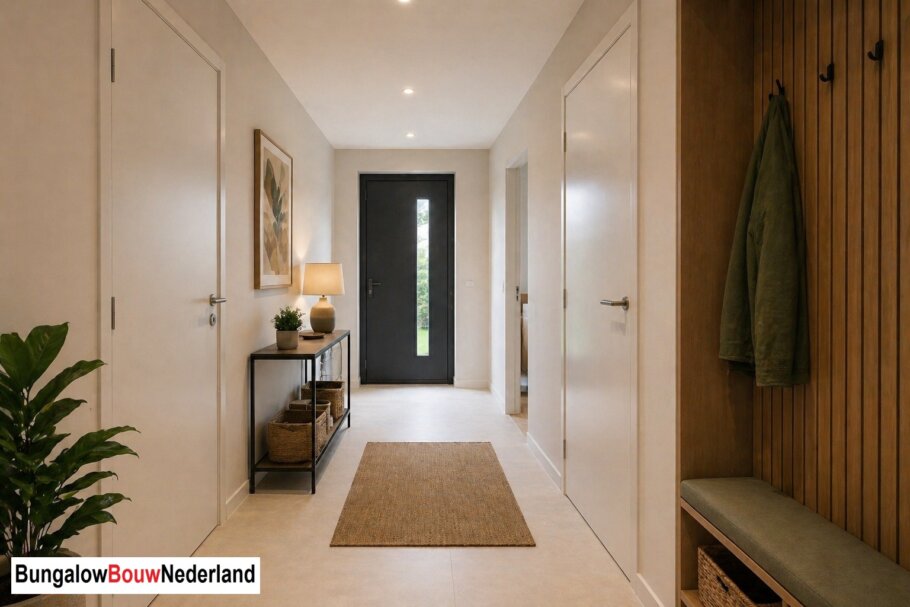 BungalowBouwNederland.nl A-150 interieur indeling foto woonkamer slaapkamer badkamer keuken 
