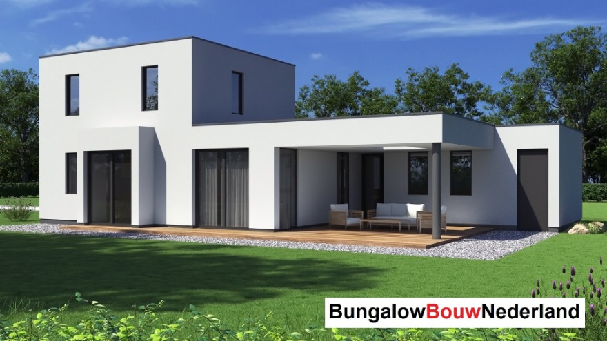 Bungalowbouw-Nederland H378 levensloopbestendige woning met verdieping staalframebouw 