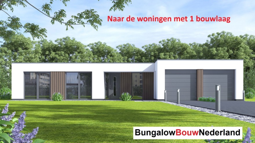 Bungalowbouw Nederland doorverwijzingsplaatje 1 laagse woningen