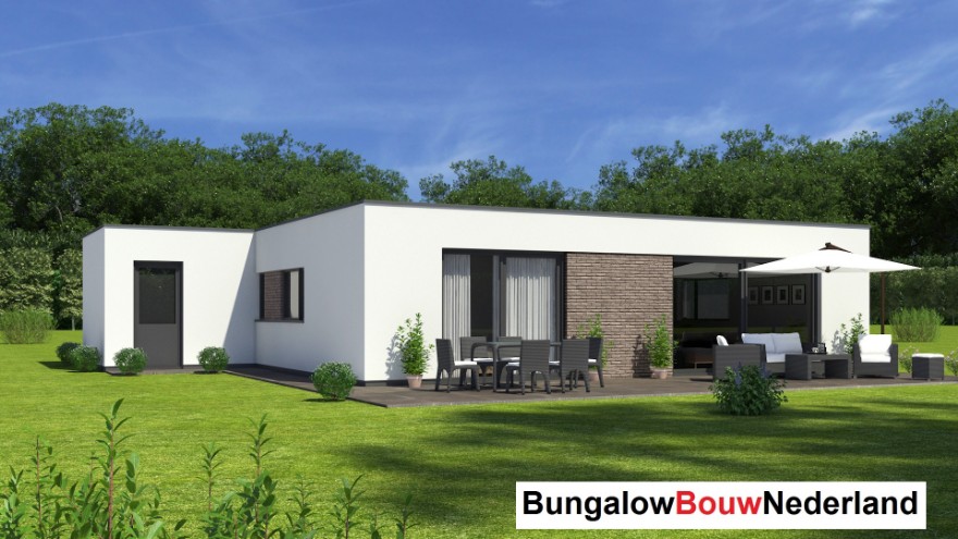 Bungalowbouw nederland B161 moderne woning met staalframe nederland prefab bouwconstructie