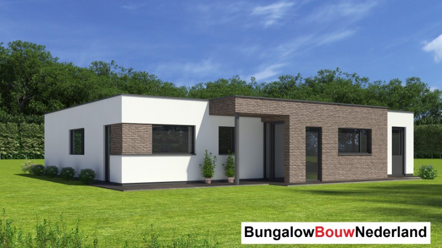 Bungalowbouw nederland B161 moderne woning met staalframe nederland prefab bouwconstructie