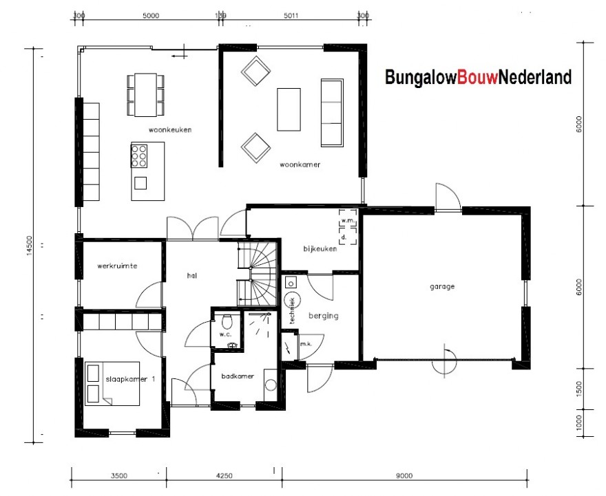 BungalowbouwNederland H391  levensloopbestendige woning van Staalframebouw  BungalowbouwNederland H391  levensloopbestendige woning van Staalframebouw