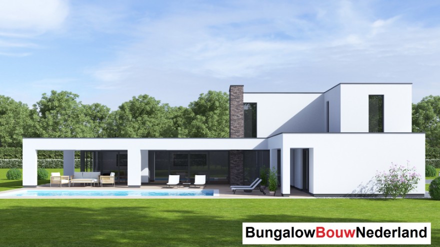 BungalowbouwNederland H394 levensloopbestendige villa met verblijf boven Staalframebouw