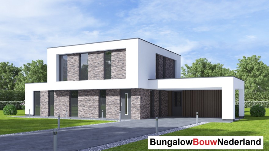 BungalowbouwNederland H394 levensloopbestendige villa met verblijf boven Staalframebouw
