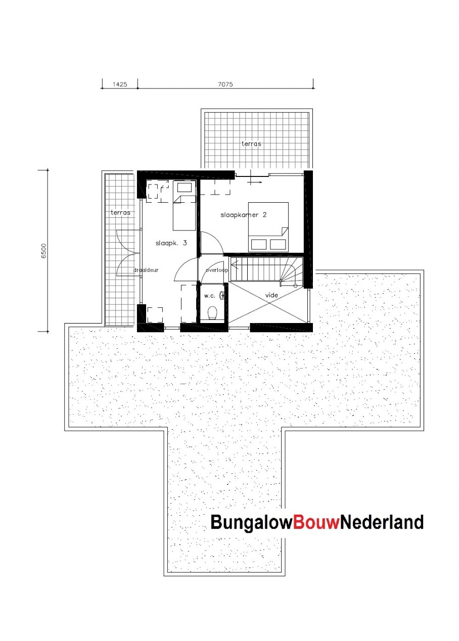 H370 bungalowbouw nederland levensloopbestendig kleine verdieping dakterras ATLANTA MBS 