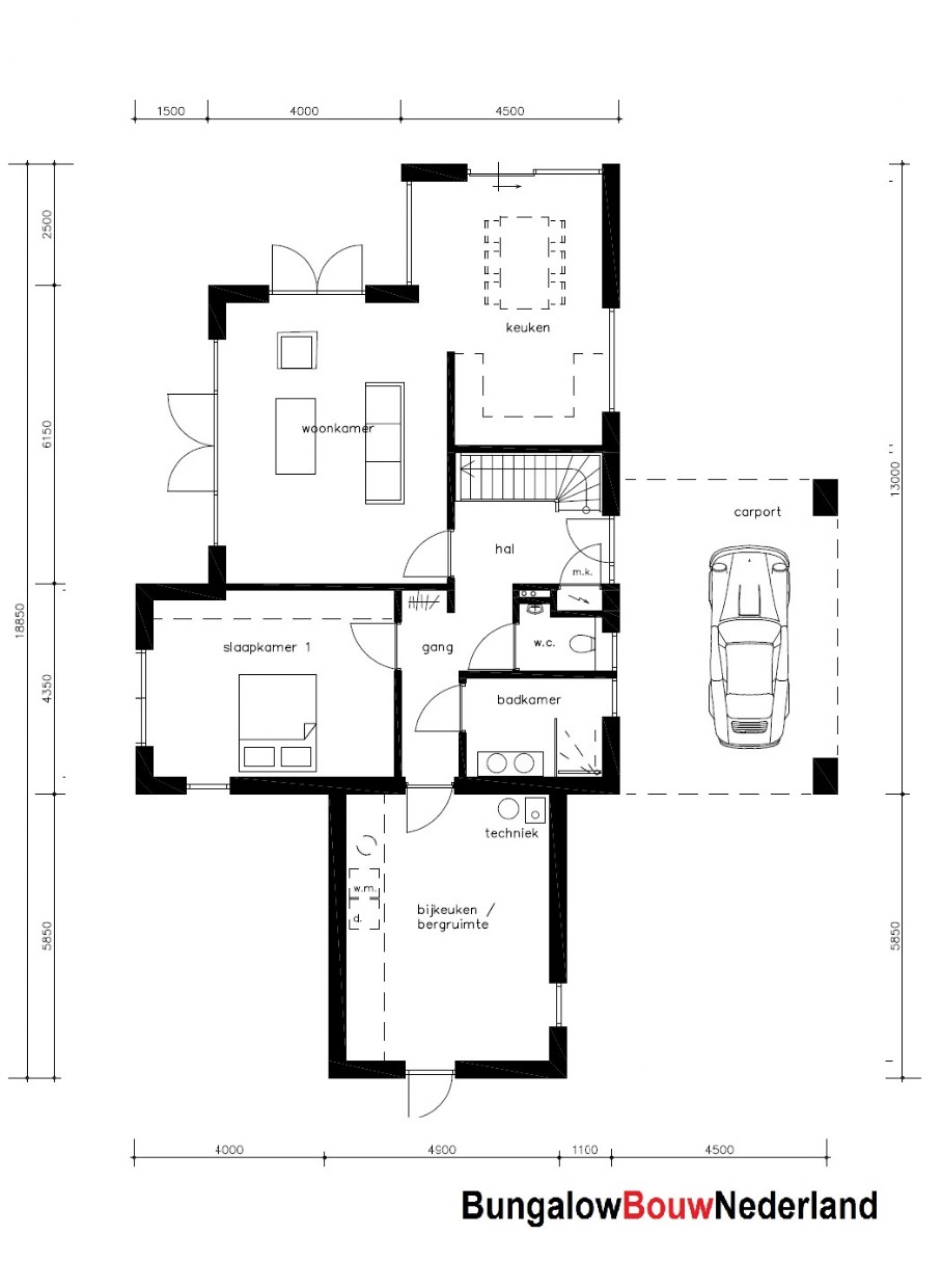 H370 bungalowbouw nederland levensloopbestendig kleine verdieping dakterras ATLANTA MBS 