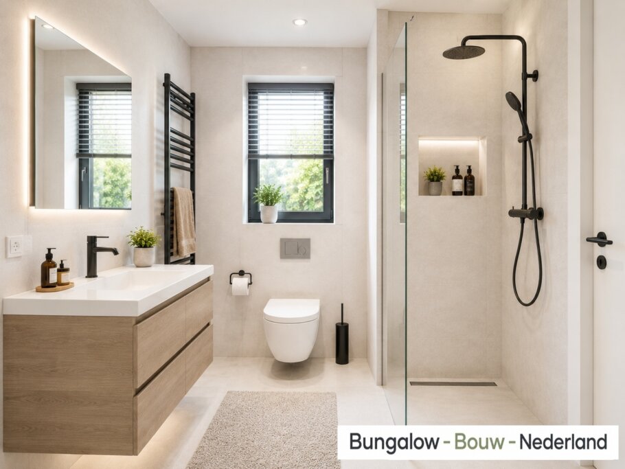 Interieur inspiratie voor bungalow L154 met plat dak en prefab staalframebouw constructie