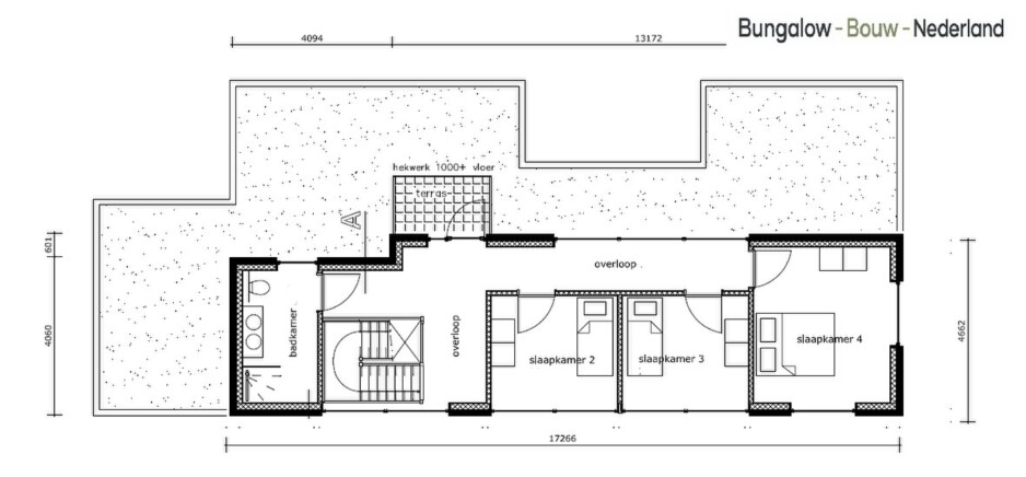 Bungalowbouwnederland H-403 levensloopbestendig met gastenverdieping staalframebouw  