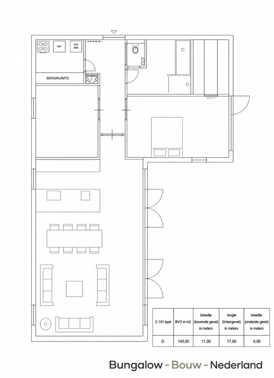 op deze pagina van de modulaire ontwerpserie C-101 vindt u voorbeeldplattgronden