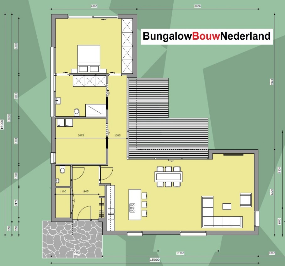 bungalow katalogus ontwerp energieneutraal type L79 plattegrond indeling