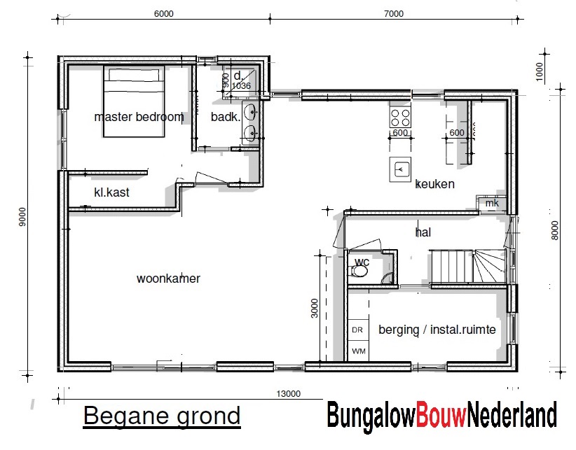 bungalowbouw-nederland Kap148 levensloopbestendige woning met kap