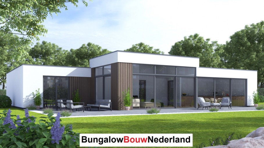bungalowbouw nederland ontwerp L170 levensloop woning woonkamer verhoogd plafond  ATLANTA METEOR