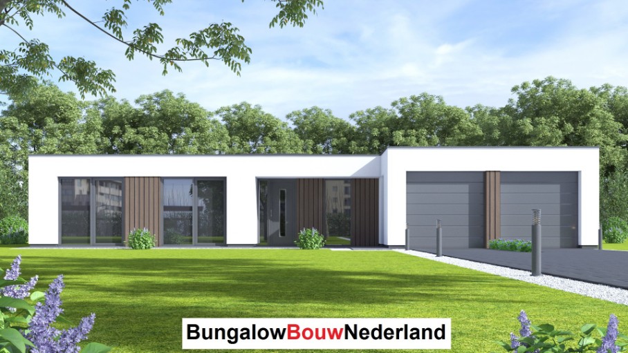 bungalowbouw nederland ontwerp L170 levensloop woning woonkamer verhoogd plafond  ATLANTA staalframe