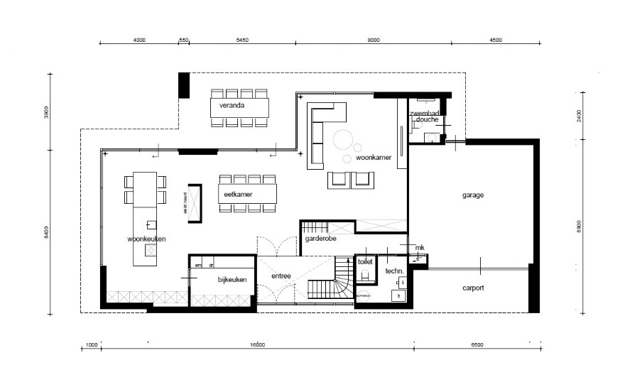 bungalowbouwnederland H382 moderne kubistische woning Staalframe ATLANTA-MBS