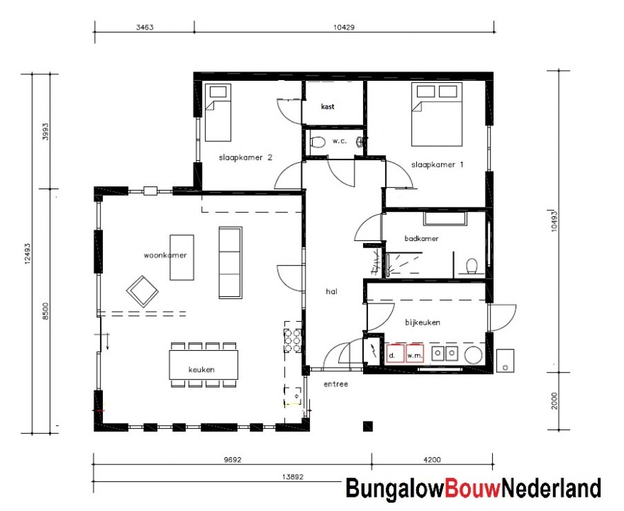 bungalowbouwnederland K158 energieneutraal levensloopbestendig gelijkvloers  staalframebouw