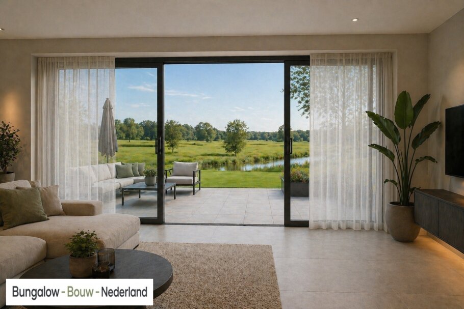 Moderne interieurbeelden van levensloopbestendige bungalow L-169