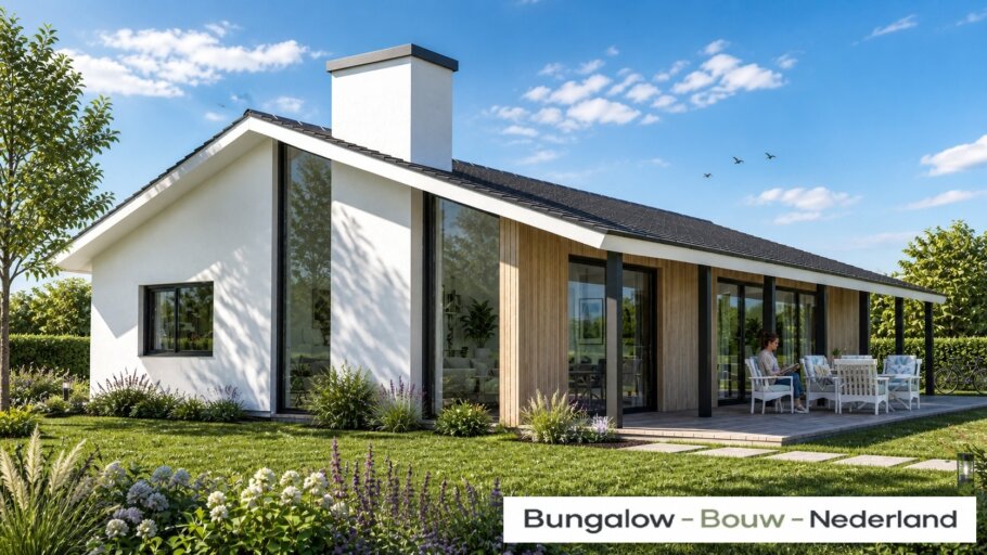 Bungalow-Bouw-Nederland.nl TYPE 136 bungalow alle ruimtes op de begane grond foto's en indelingen