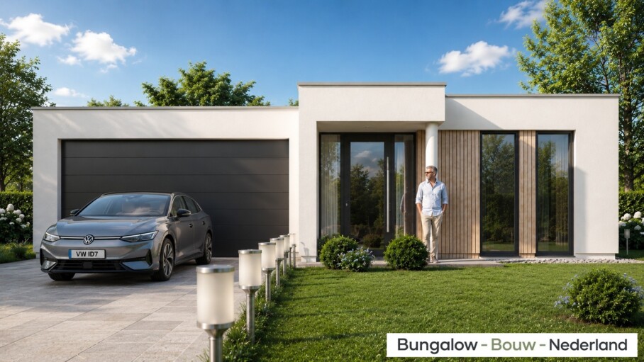BungalowBouwNederland type 144 modern levensloopbestendig veel glas Staalframebouw 
