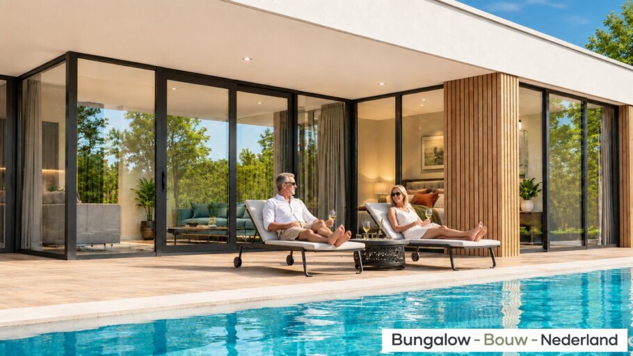 BungalowBouwNederland type 144 modern levensloopbestendig veel glas Staalframebouw 