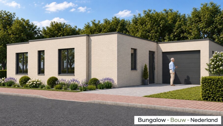 Moderne gelijkvloerse bungalow L-152 met garage