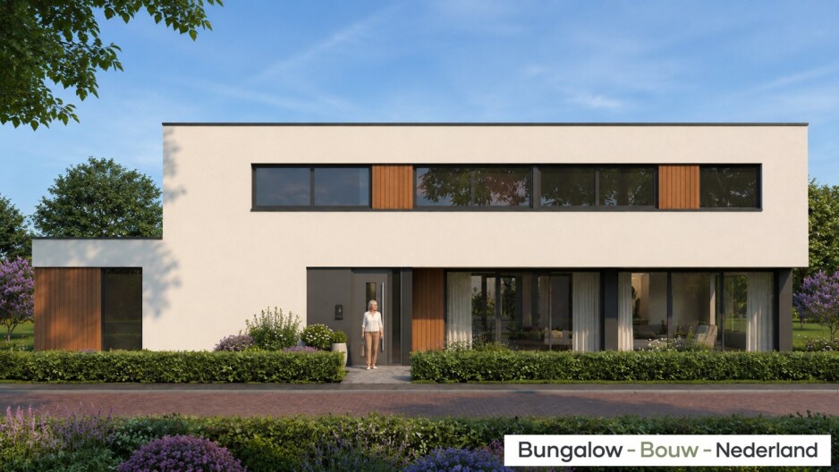 Bungalowbouwnederland H-403 levensloopbestendig met gastenverdieping staalframebouw  