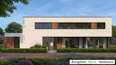 Bungalowbouwnederland H-403 levensloopbestendig met gastenverdieping staalframebouw  
