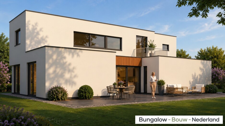 Bungalowbouwnederland H-403 levensloopbestendig met gastenverdieping staalframebouw  