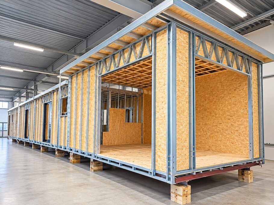 Complete modulaire prefab woning gebouwd door Bungalow Bouw Nederland