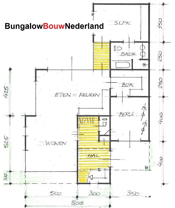 plattegrond indeling levensloopbestendige villa gelijkvloers wonen met gastenverblijf ontwerp H223