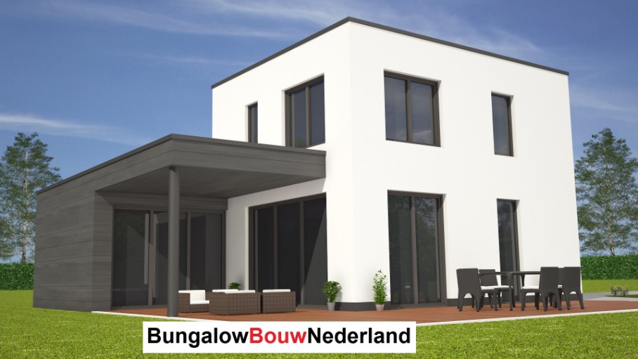 plattegrond levensloopbestendige semi-bungalow ontwerp H126 