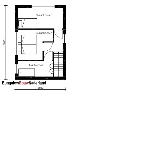 wonen en slapen begane grond  gelijkvloerse woning plattegrond kleine opbouwverdieping H75